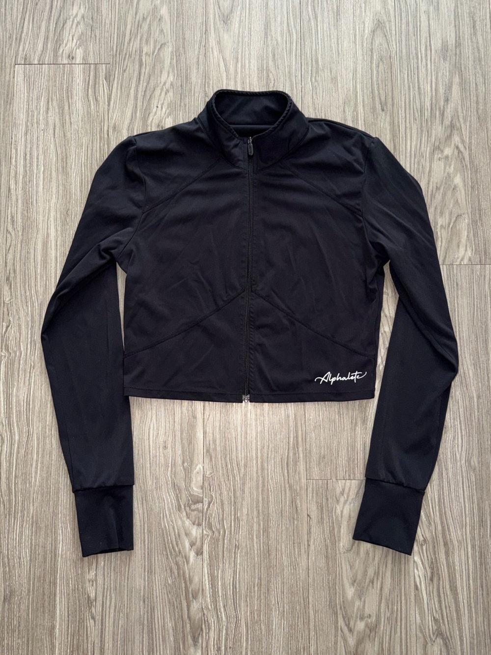 Alphalete Womens |M| Pulse Black Cropped LS Mock Neck Jacket
